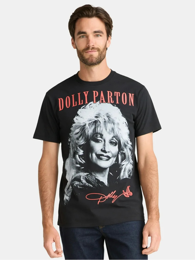Dolly Parton Men's & Big Men's Graphic Tee, Size S-3XL | Walmart (US)