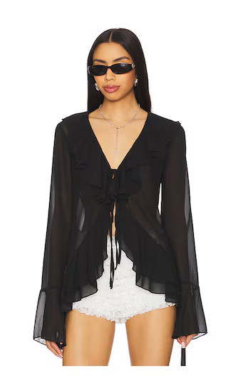 Alisia Top in Black Lace | Revolve Clothing (Global)