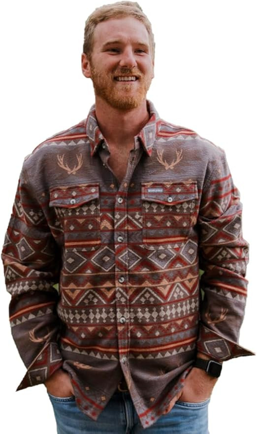 Burlebo Men's Mid-Weight Long Sleeve Twill Shirt | Amazon (US)