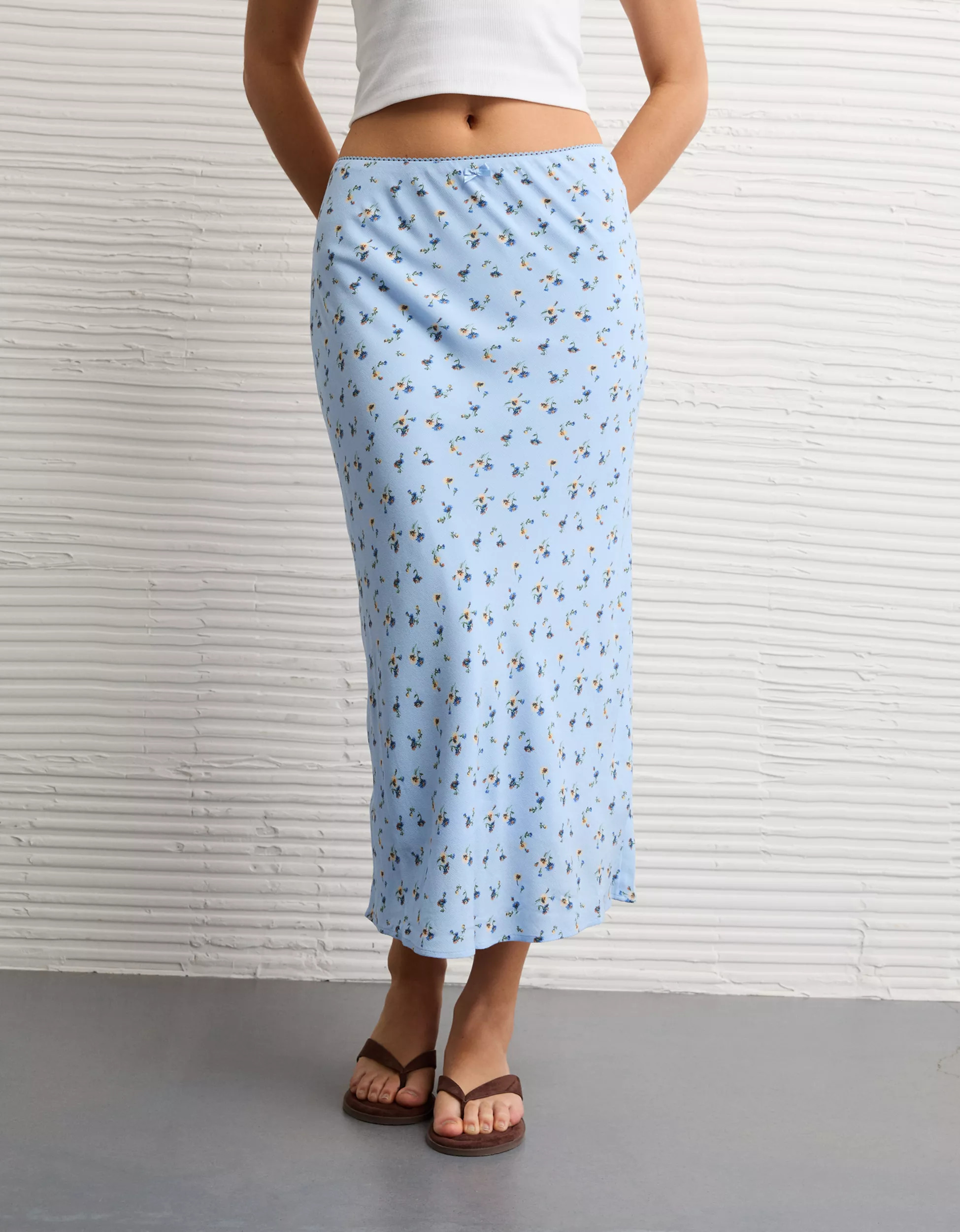AE Low-Rise Midi Skirt | American Eagle Outfitters (US & CA)