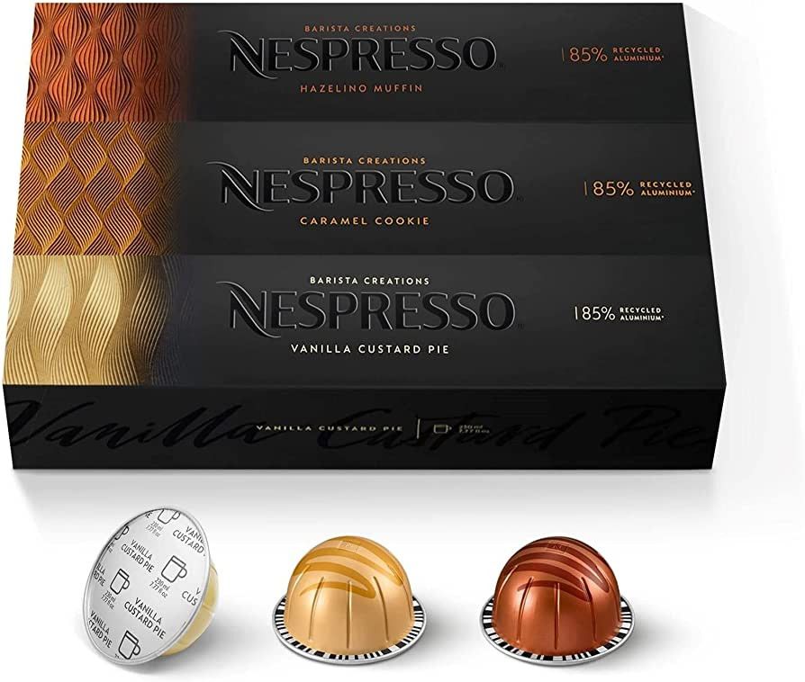 Nespresso Capsules VertuoLine, Barista Flavored Pack, Mild Roast, 10 Count (Pack of 3) Coffee Pod... | Amazon (US)