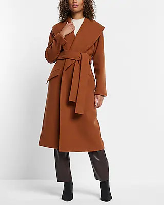 Shawl Lapel Wrap Coat | Express