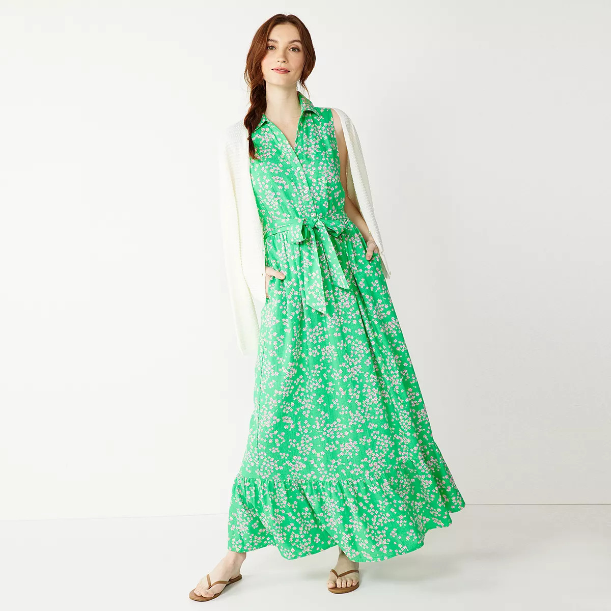 Women's DRAPER JAMES RSVP™ Button Front Maxi Dress | Kohl's