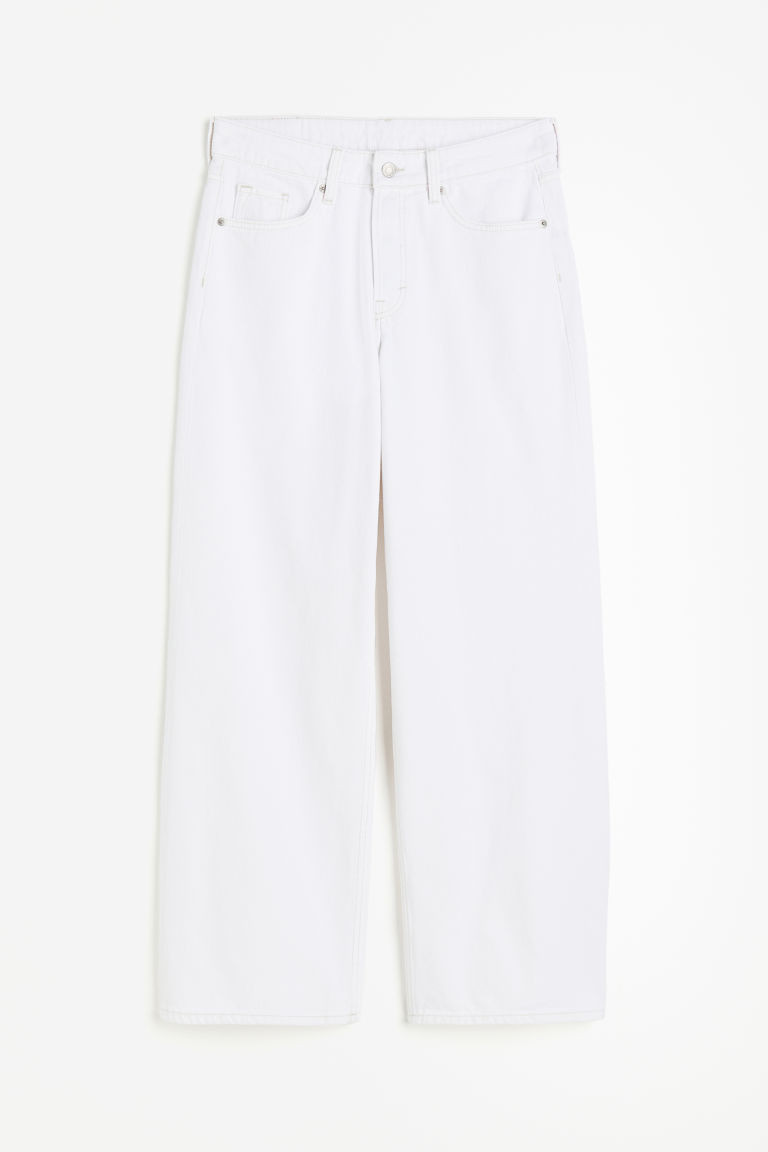 H & M - Baggy Wide Low Jeans - White | H&M (US + CA)