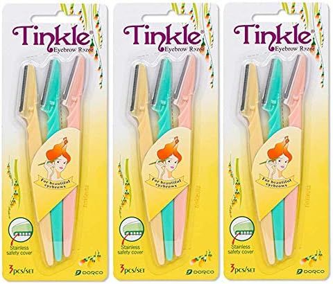 Tinkle Eyebrow Razor, 3ct per pack (3pk) Dermaplaning Razor Tool | Skincare Party Favors| Dermapl... | Amazon (US)