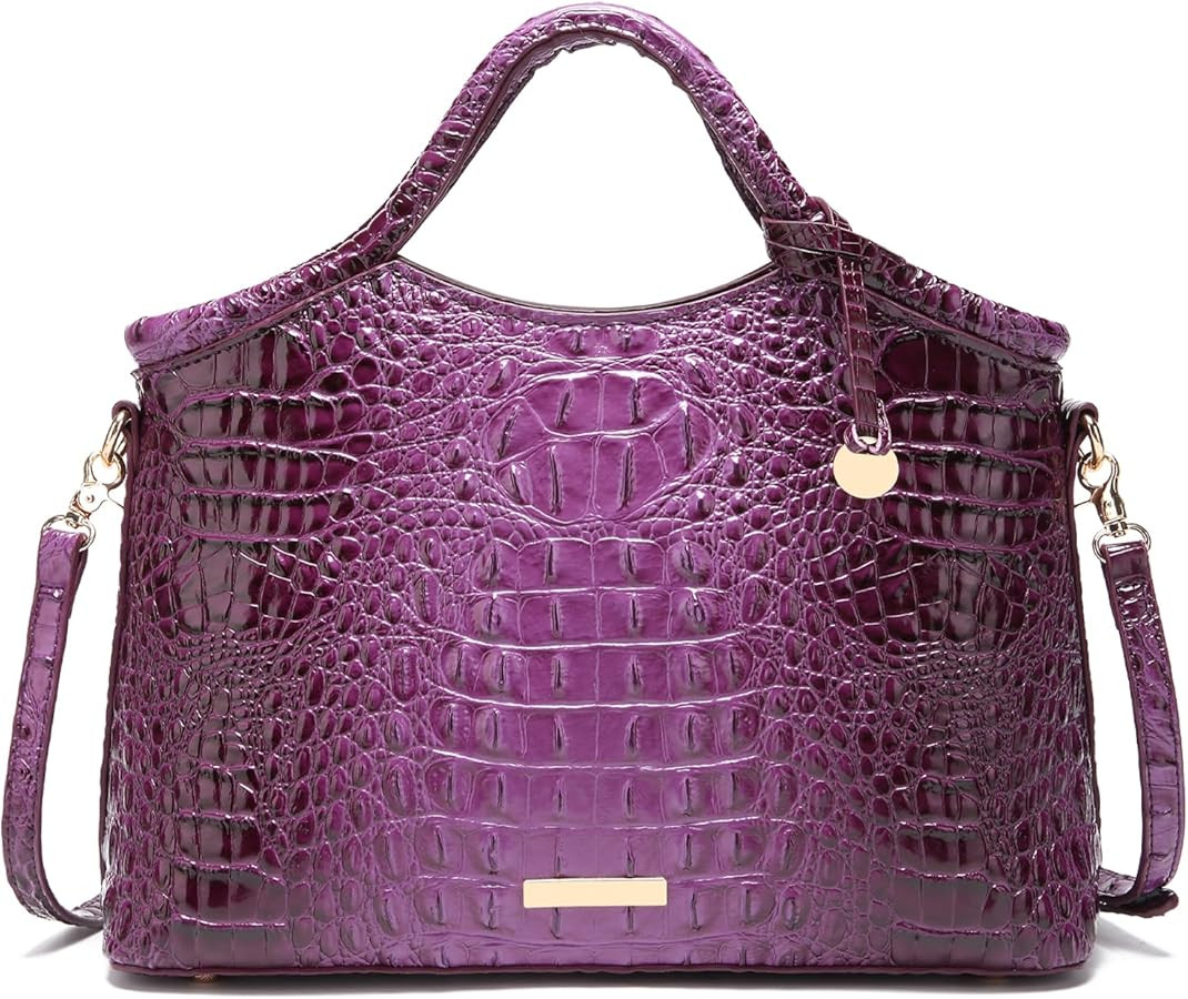 Makcr Joacbv Crocodile Pattern Gradient Top Handle Satchel Large Capacity Tote Bag Casual Versati... | Amazon (US)