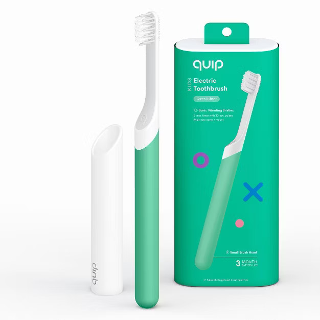 quip Rubber Kids Electric Toothbrush Starter Kit - 2-Minute Timer + Travel Case | Target