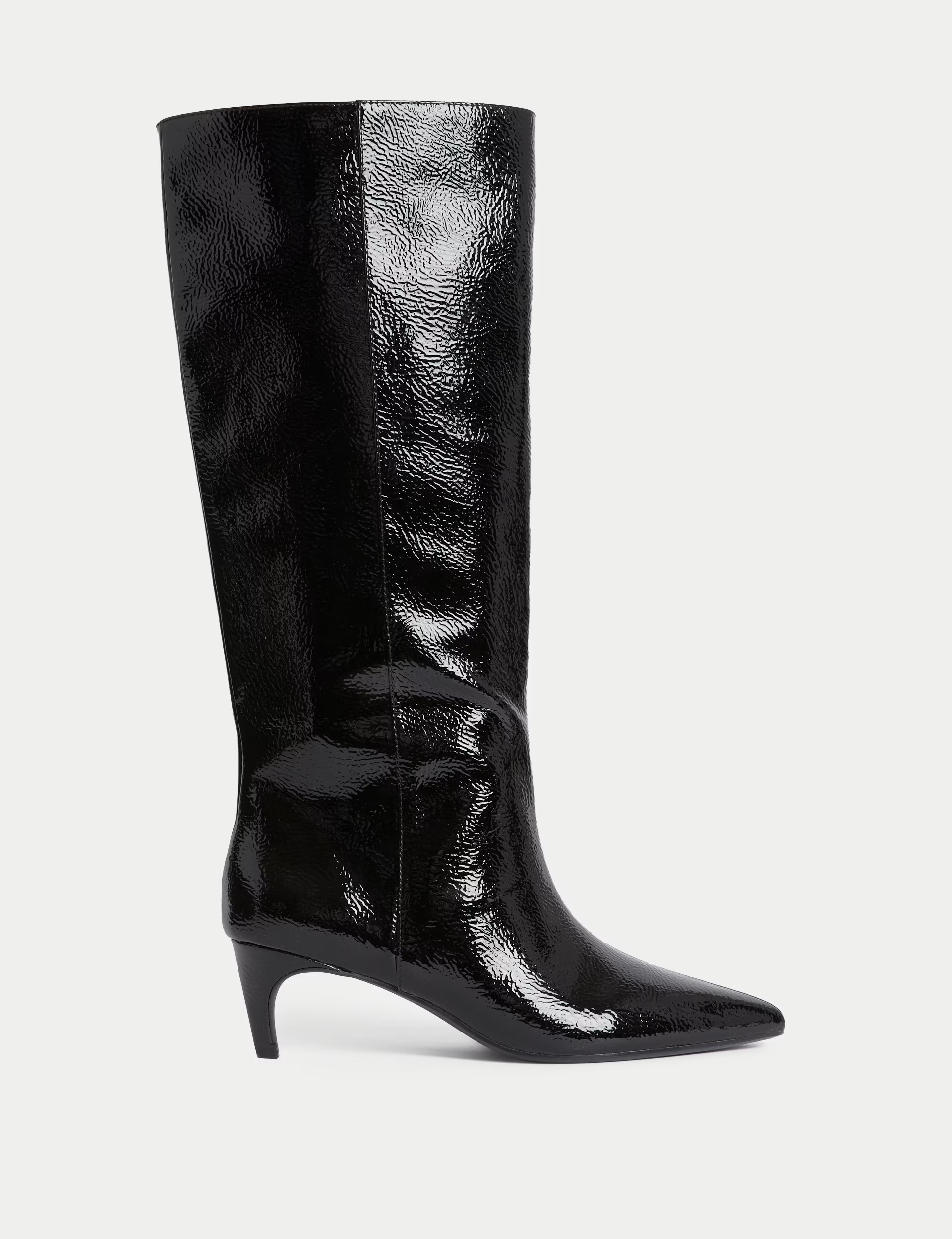 Kitten Heel Pointed Toe Knee High Boots | Marks & Spencer (UK)