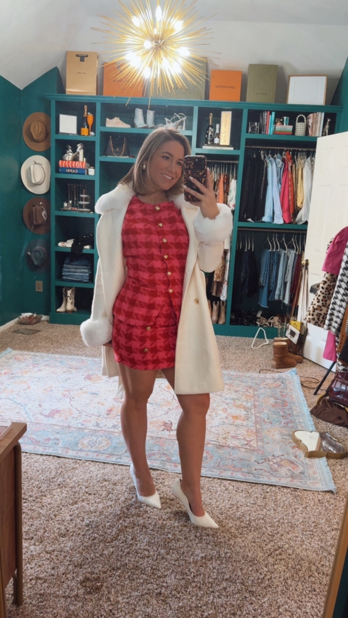 Houdstooth valentines edition! ❤️🩷❤️🩷 shop @Vici using my code Brittanyyy.Rene 

#LTKWorkwear #LTKSeasonal