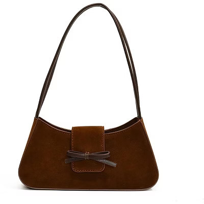 Suede Handbag Cute Bow Purse Y2K Suede Hobo Handbag Clutch Underarm Purse Brown-One Size 10.63×2.36×5.12 | Target