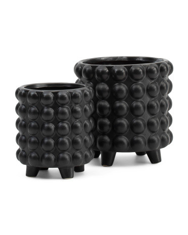 Set Of 2 Bubble Footed Planters | TJ Maxx