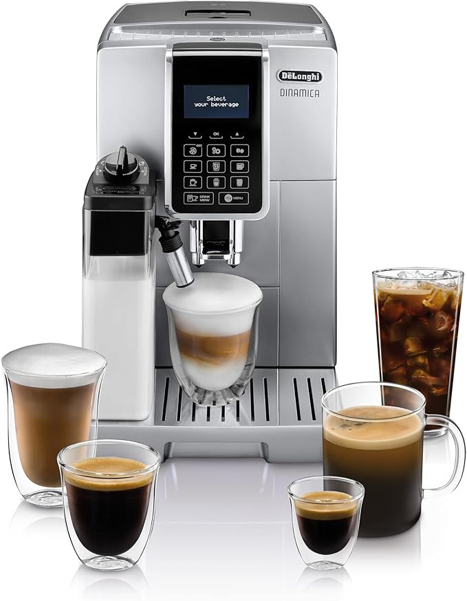 De'Longhi ECAM35075SI Dinamica with LatteCrema System and LCD Display, Silver | Amazon (US)