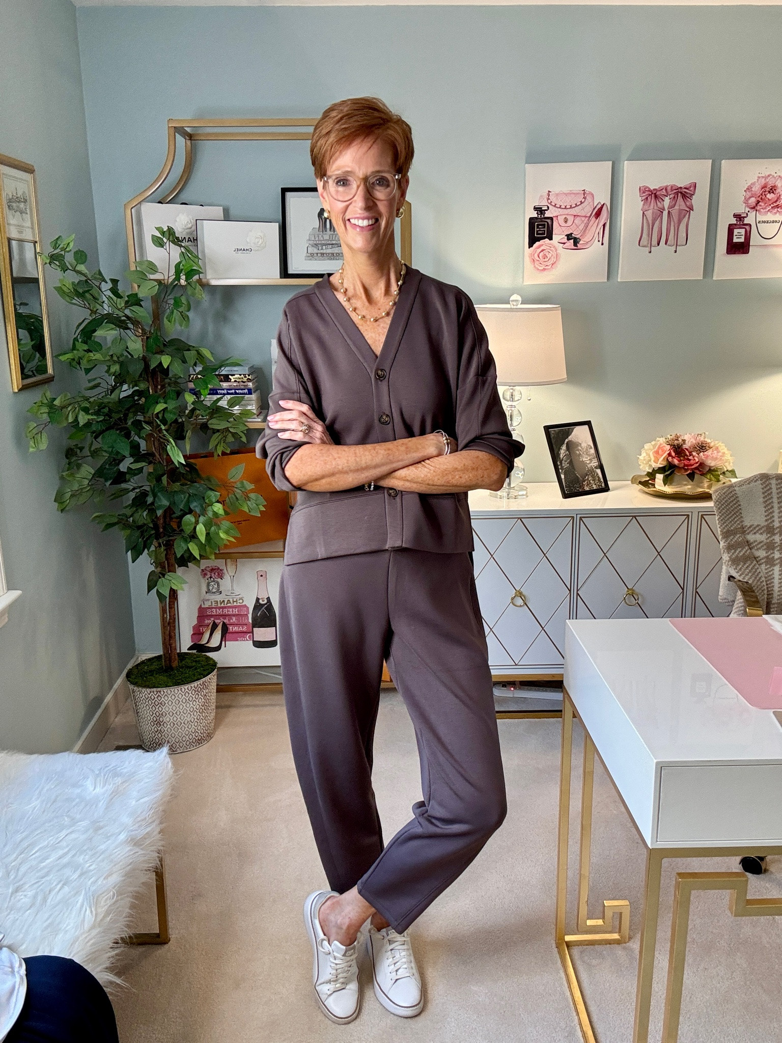@Spanx 
Spanx AirEssentials 
Top medium
Bottom medium tall

#LTKootd #LTKOver40 #LTKTall