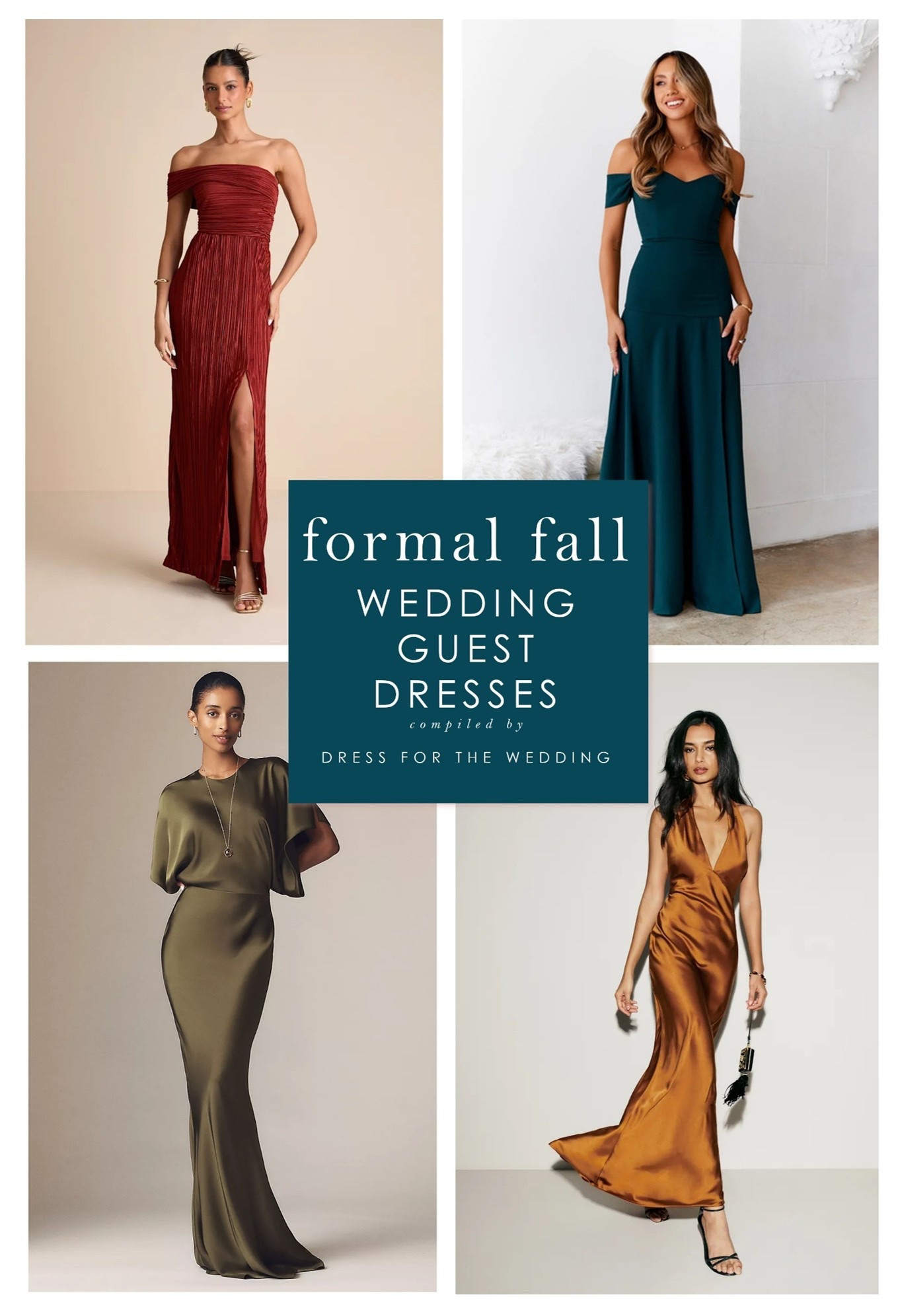 Formal dresses for fall weddings 
Fall wedding guest dress 
Black tie dress 
Formal maxi dress 
Satin dress 
Lulus guest dress 
Off the shoulder dress 
Formal dress 
Autumn wedding 
Olive green dress 
Rust dress 
Bronze dress 
Burgundy dress 
Teal dress 
Follow Dress for the Wedding on the LIKEtoKNOW.it shopping app to get the product details for this look and more cute dresses, wedding guest dresses, wedding dresses, and bridal accessories, plus wedding decor and gift ideas! 

#LTKFindsUnder100 #LTKMidsize #LTKWedding