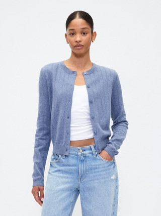 CashSoft Pointelle Cardigan | Gap Factory
