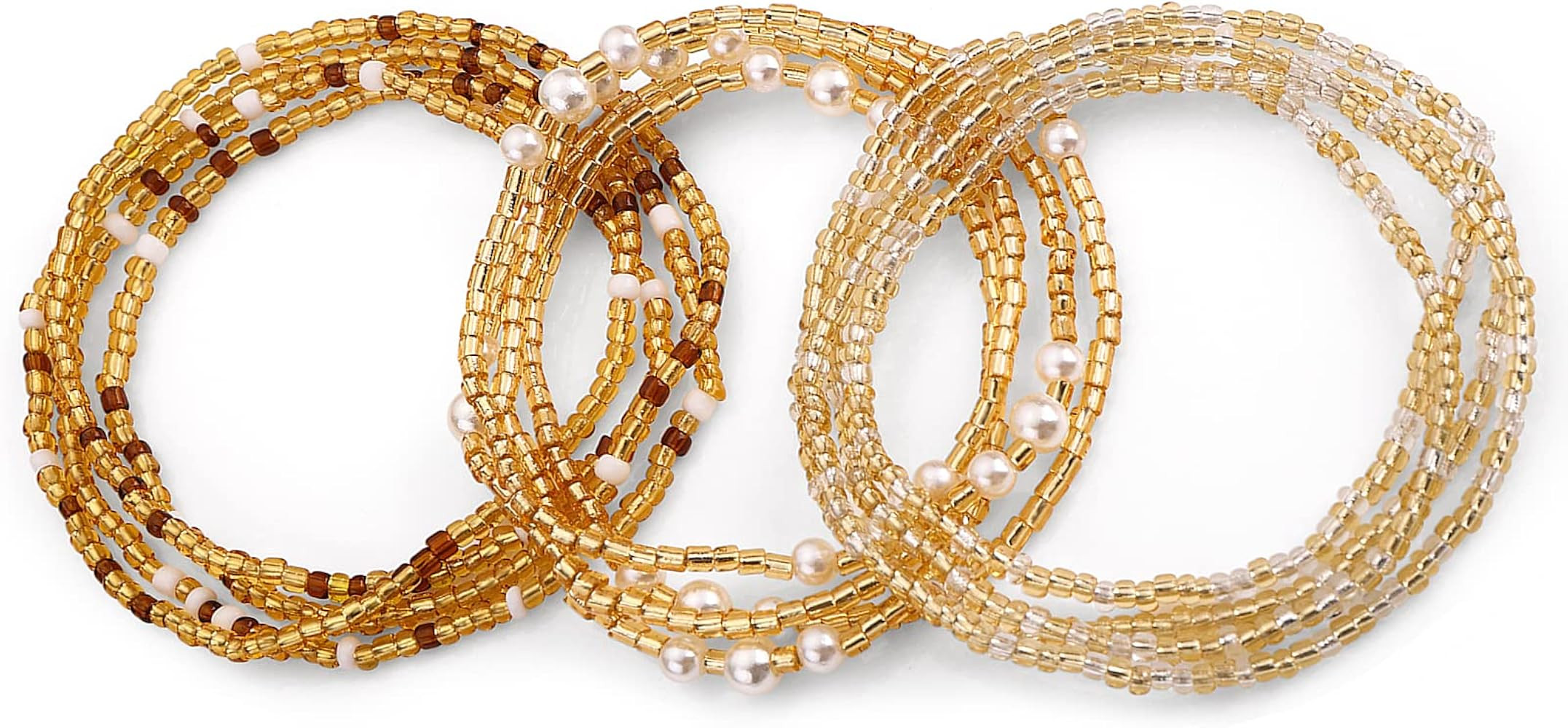 Waist Beads for Women Belly Beads Elastic Chain African Waist Chains Set for Women Body Jewelry B... | Amazon (US)