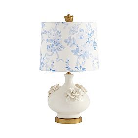 LoveShackFancy Blue Floral Table Lamp | Pottery Barn Teen