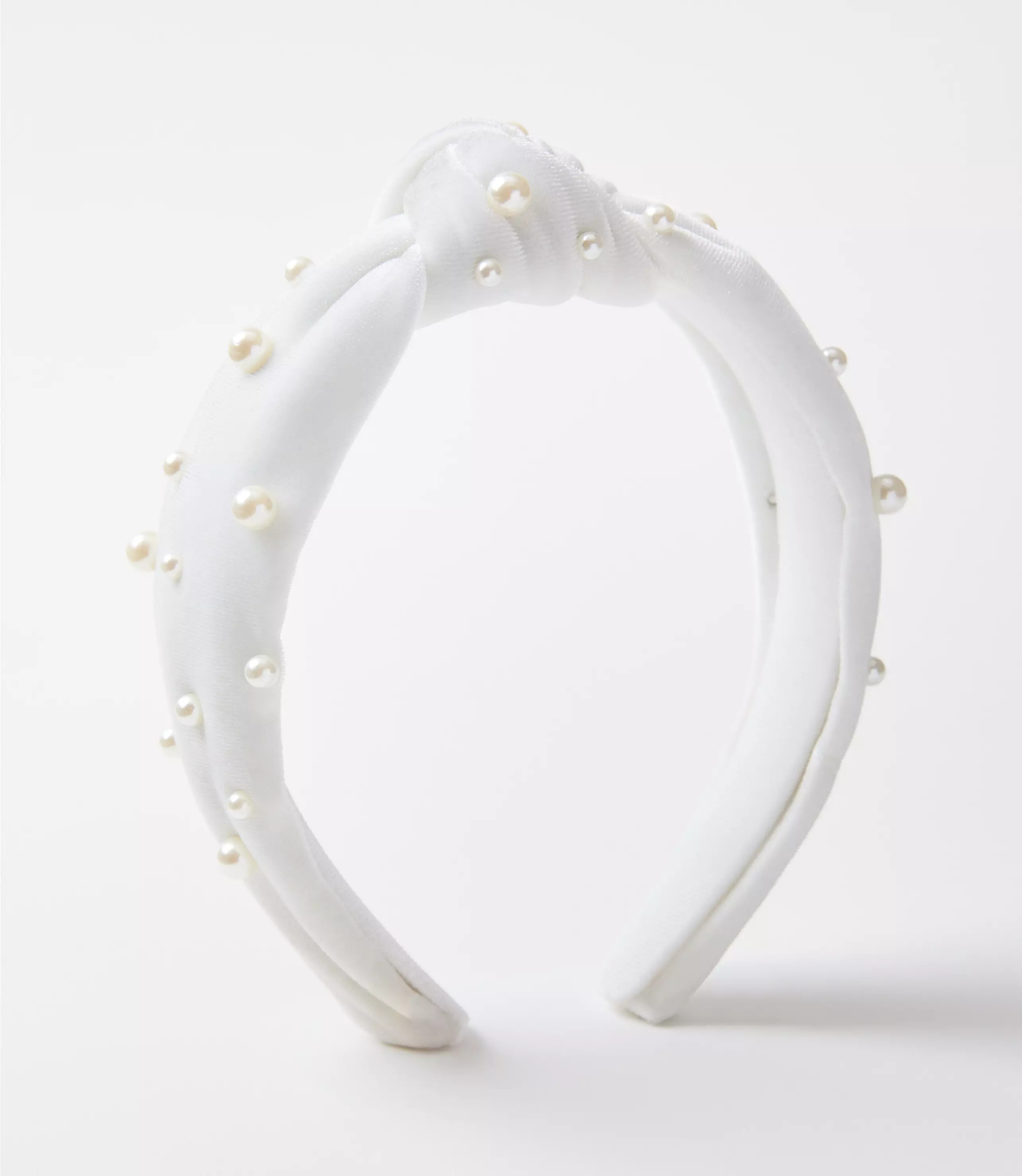 Pearlized Velvet Knot Headband | LOFT