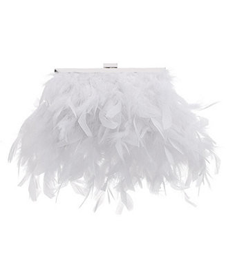 Nina All Over Feather Frame Clutch - Macy's | Macy's