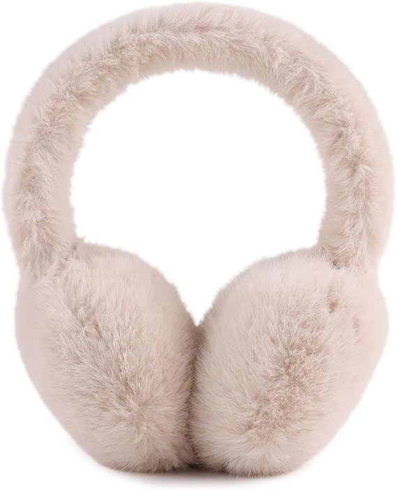 PESAAT Warm Ear muffs for Women Winter Unisex Fluffy Earmuffs Adjustable Lady Ear Warmer Faux Fur... | Amazon (US)
