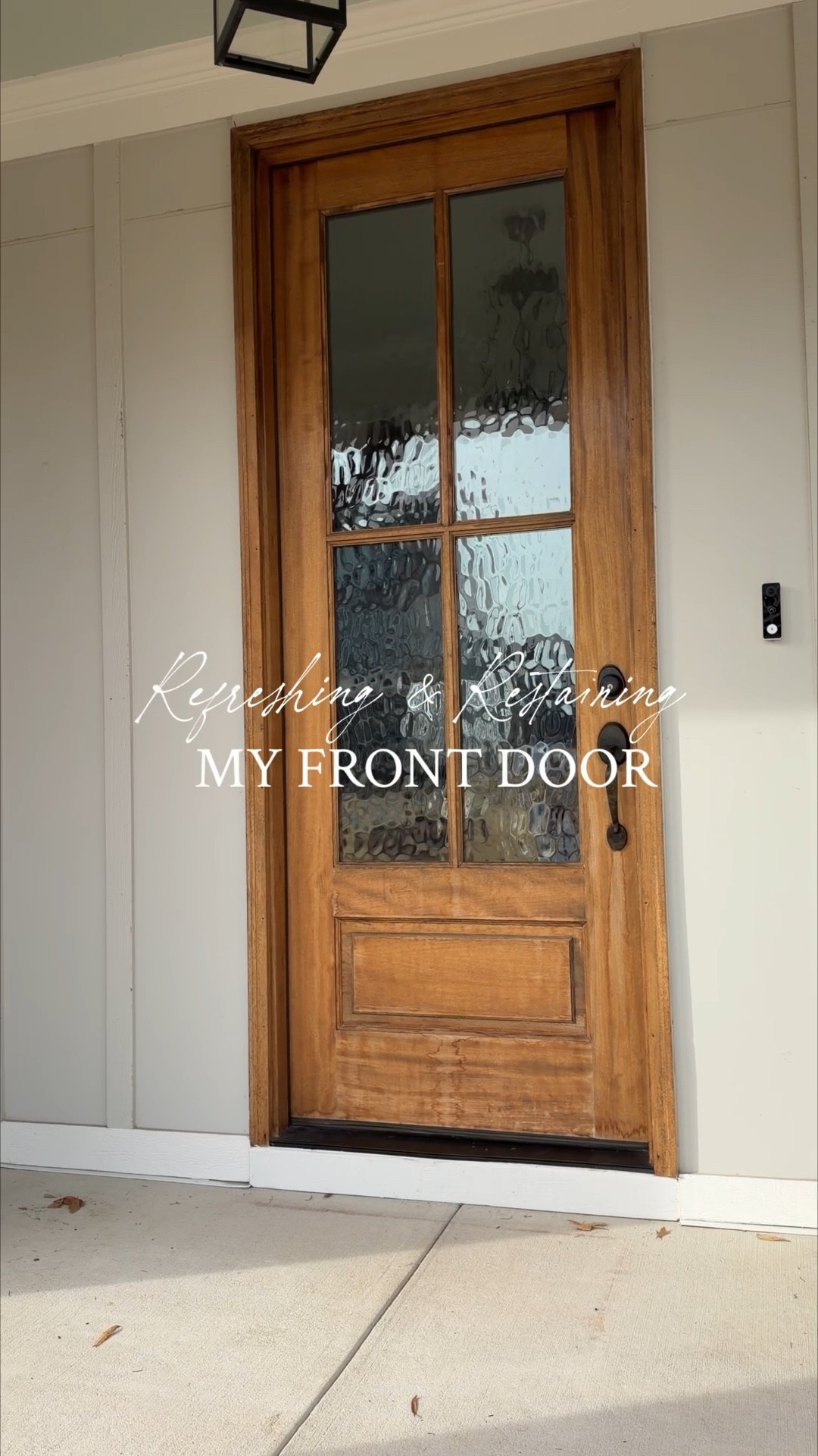 ✨First project of the year, in the books! Re-staining my front door! 

After about 4 years of the sun beating on this door, it was time to a refresh! I’m showing you the steps I took to re-stain my front door! 

I’m happy to share the exact products I used, just comment “STAIN” and I’ll DM you everything I used here. If your door is painted, there are plenty of faux wood paints on the market these days and you can actually make a painted door look like wood stain! 

FOLLOW if you want to see more attainable DIYs! I love helping you make your house a home ☁️✨

#minwaxprovincial #woodstain #frontdoor #homediy

#LTKHome