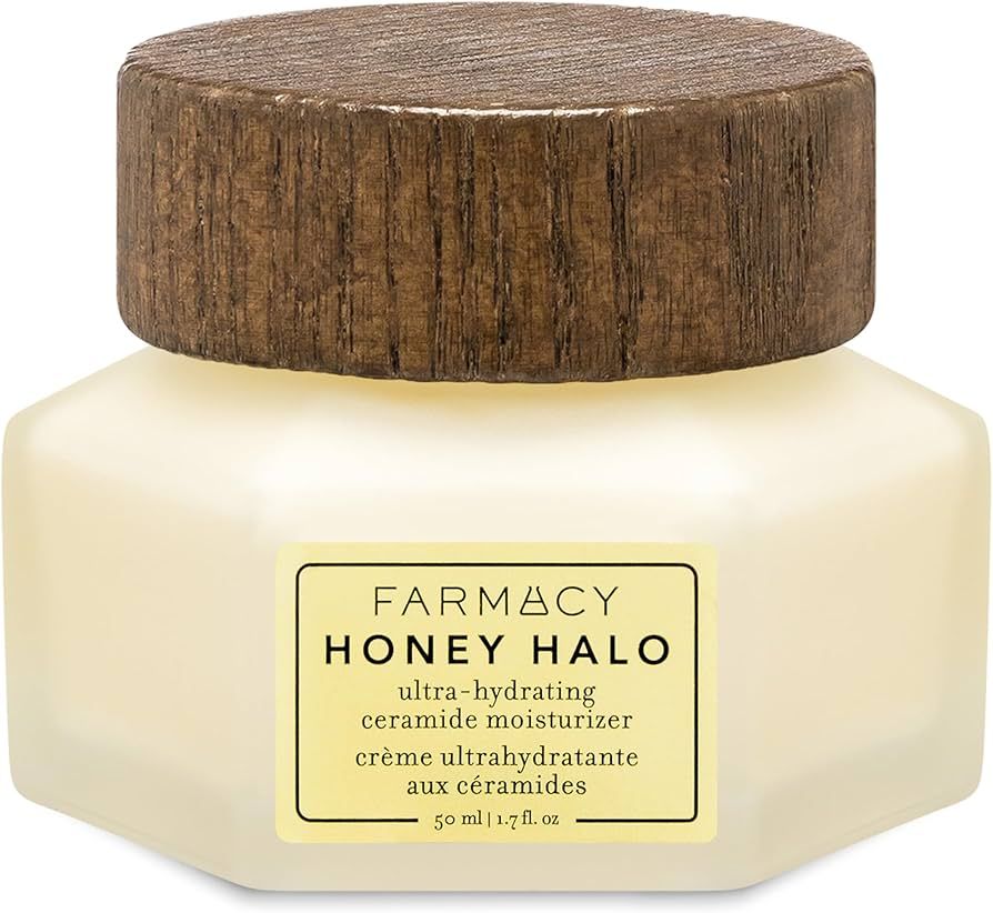 Farmacy Ceramide Face Moisturizer - Honey Halo Hydrating Facial Moisturizer for Dry Skin - Plumps... | Amazon (US)