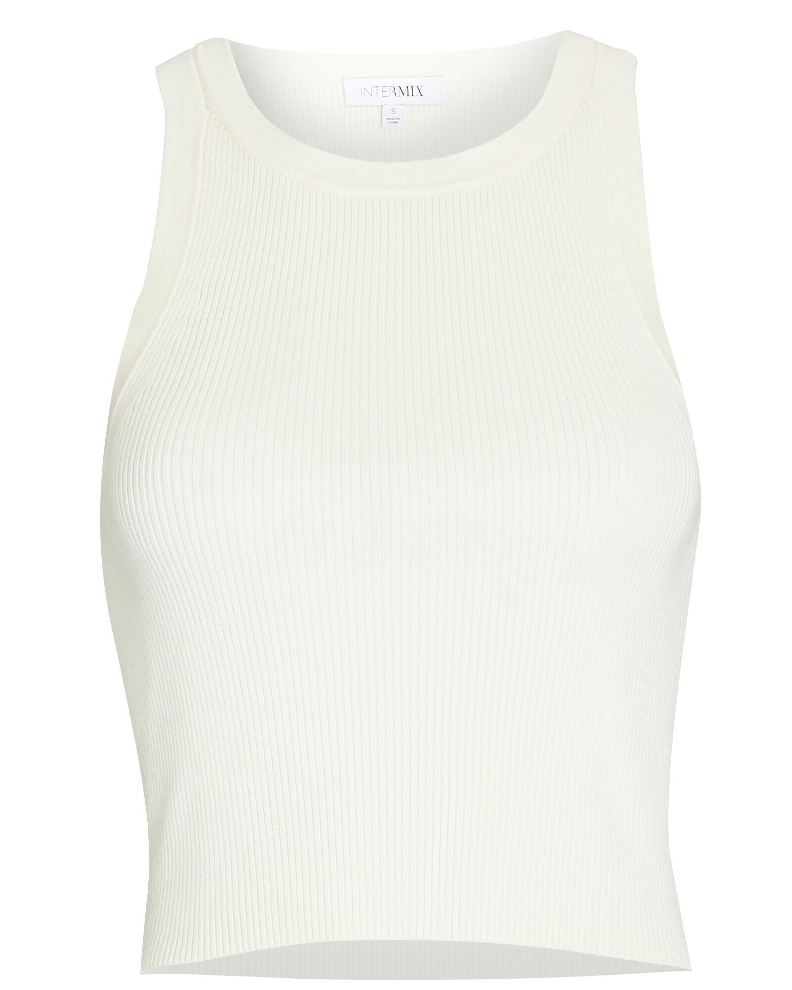 Elsie Cropped Rib Knit Tank | INTERMIX