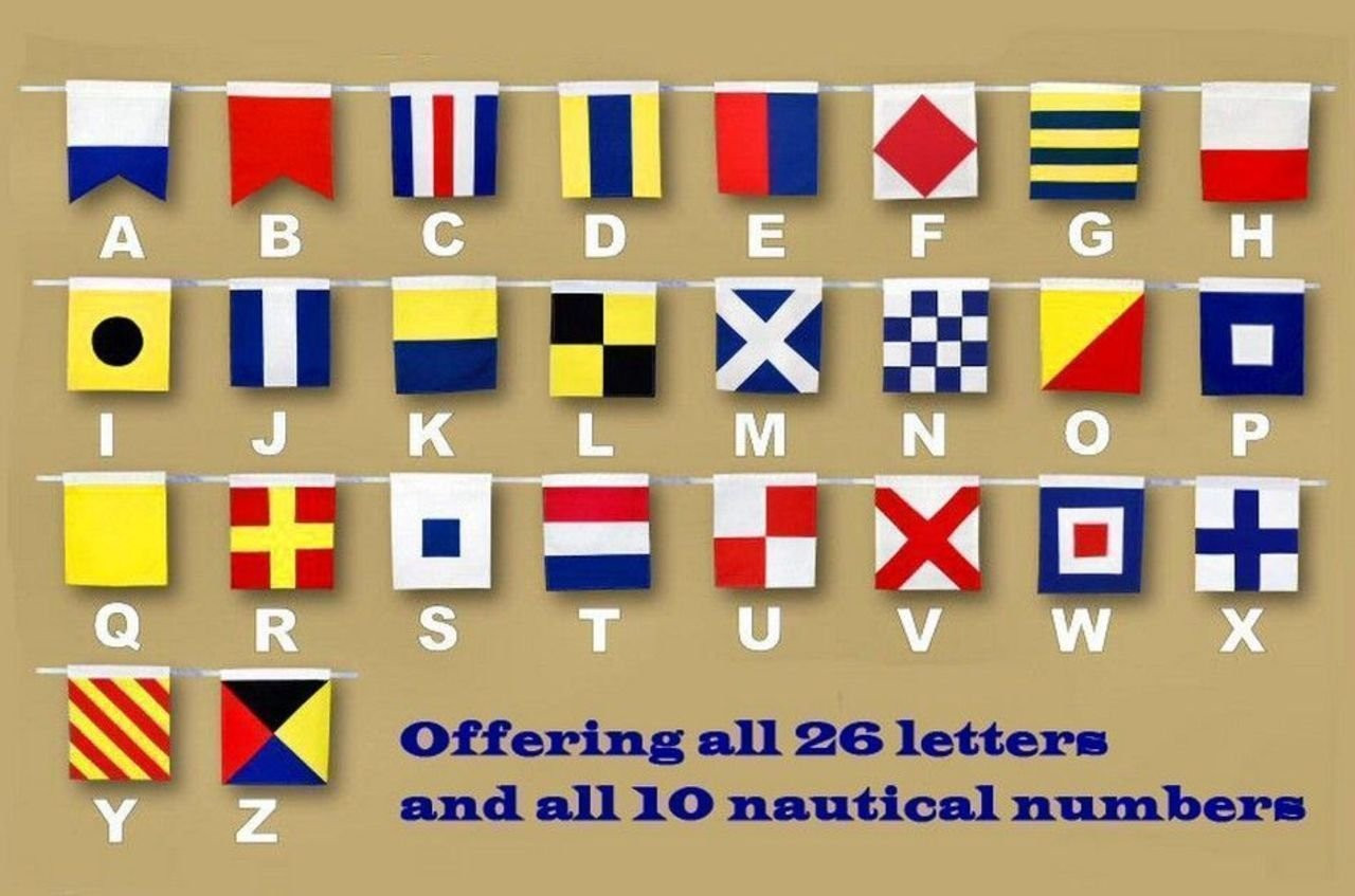 Hampton Nautical Letter D Nautical Cloth Alphabet Flag | Amazon (US)