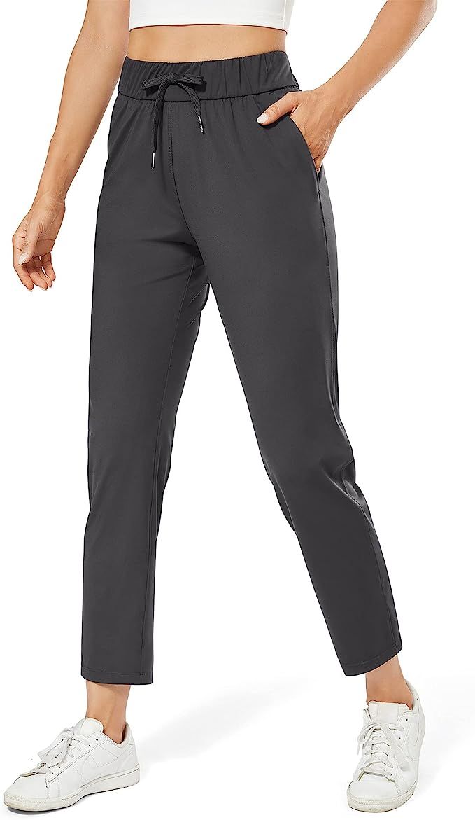 G4Free Womens Lounge Sweatpants Ankle Athletic Pants with Pockets 7/8 Stretch Travel Yoga Workout... | Amazon (US)
