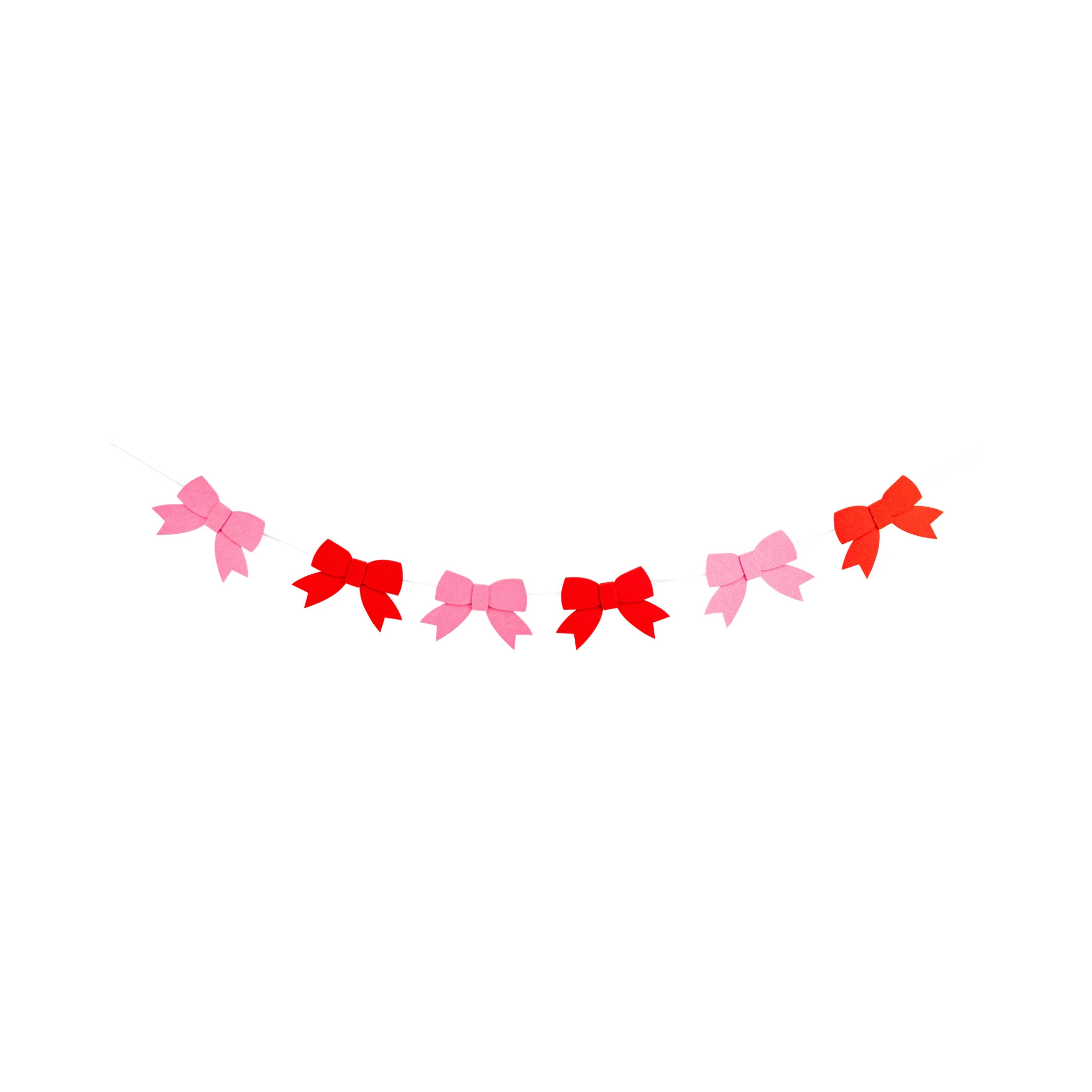 Pink and Red Felt Bow Banner | My Mind's Eye