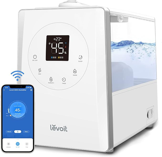LEVOIT Humidifiers for Bedroom Large Room Home, 6L Warm and Cool Mist Top Fill Ultrasonic Air Vap... | Amazon (US)