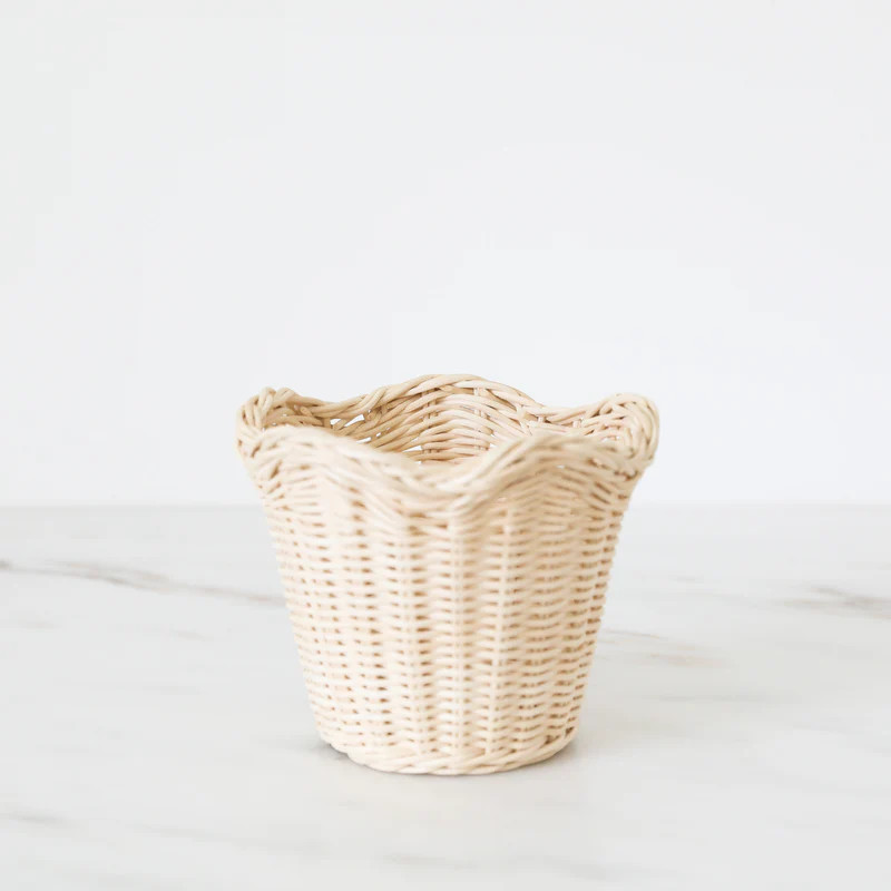 Wavy Wicker Basket, Small | Jansen Home