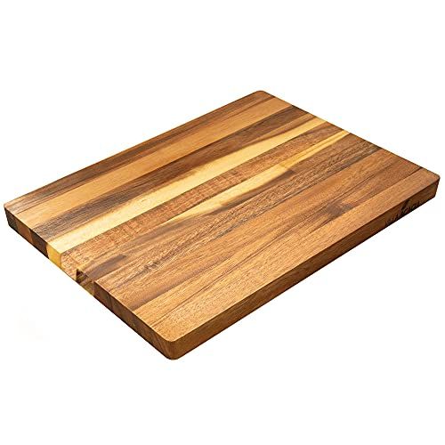Villa Acacia Large Wood Cutting Board, 17x12 Inch Premium Grade Reversible Hardwood for Kitchens | Amazon (US)