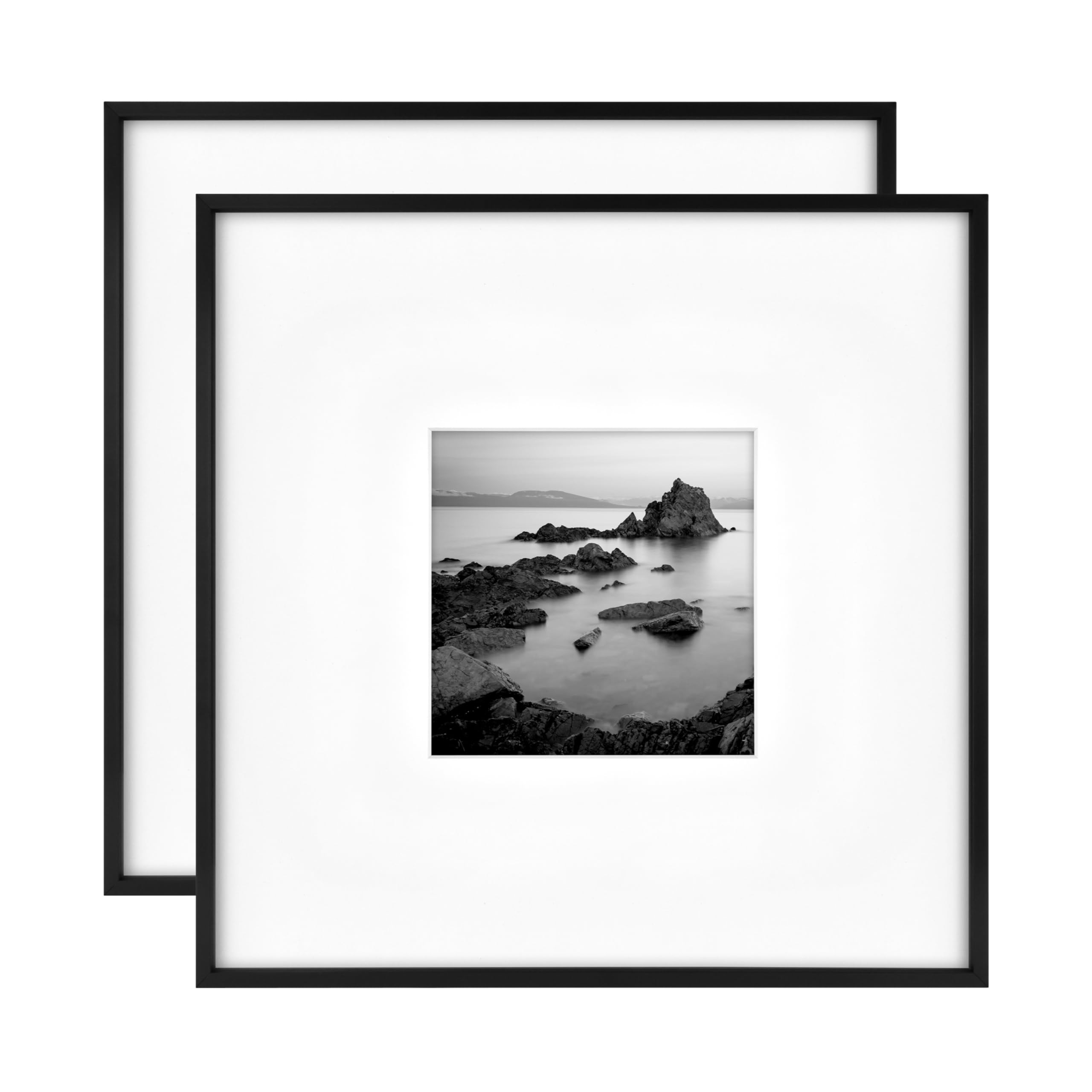 MCS Master & Co. Foundry Metal 18x18 Matted Picture Frame with 8x8 Photo Display, Black Vertical ... | Amazon (US)