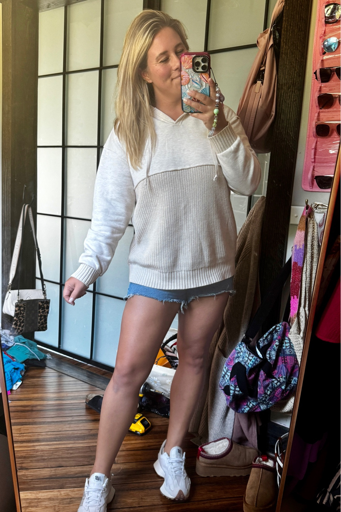 Todays casual outfit. Wearing small in pullover, size 6 shorts and shoes are tts. 

Casual look, Abercrombie, Walmart fashion, Walmart hoodie, casual style, mom style, style over 30, style over 40

#LTKFallSale #LTKOver40 #LTKShoeCrush