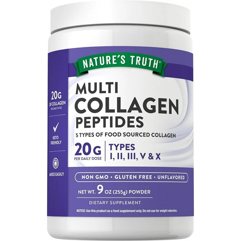 Multi Collagen Powder | 9 oz | Type I, II, III, V, X | Unflavored | Keto Formula | by Nature's Tr... | Walmart (US)
