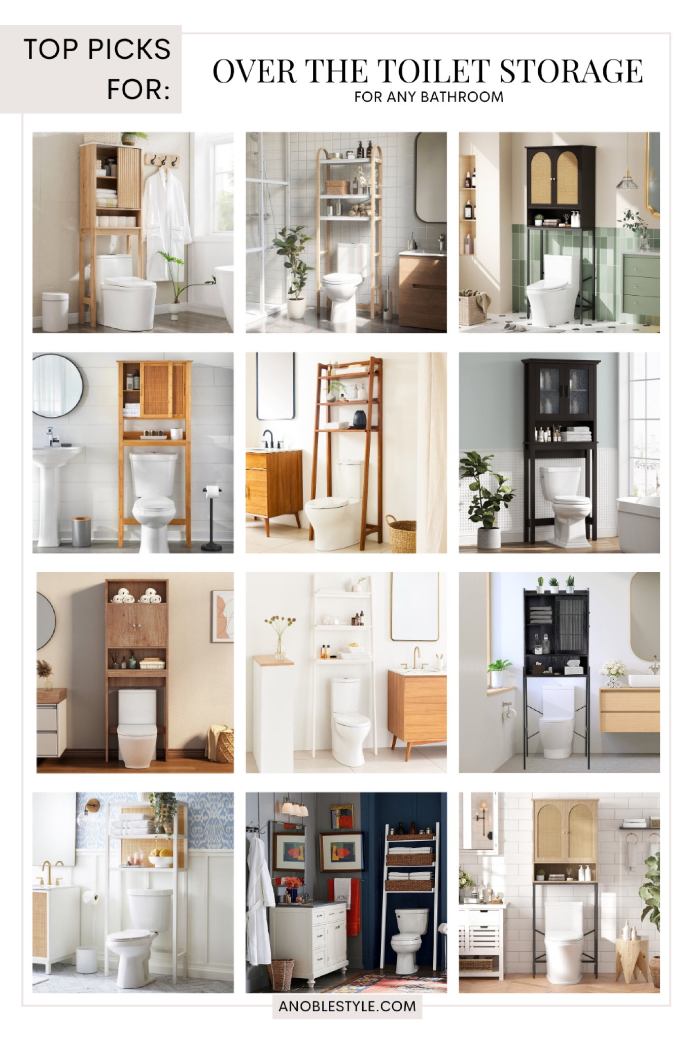 Top picks : over the storage ideas for any bathroom. 

#LTKHome #LTKStyleTip