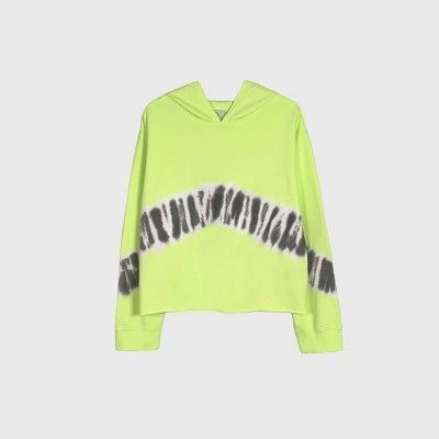 Girls' Tie-Dye Cropped Hoodie Sweatshirt - More Than Magic™ Green | Target