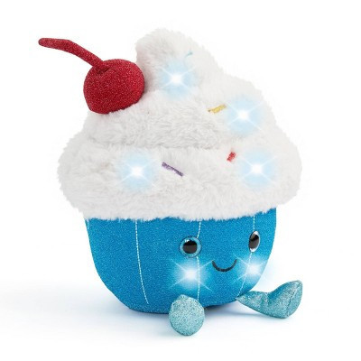 FAO Schwarz 11" Glow Brights Plush LED with Sound Cupcake: Polyester Stuffed Toy, Food Theme | Target