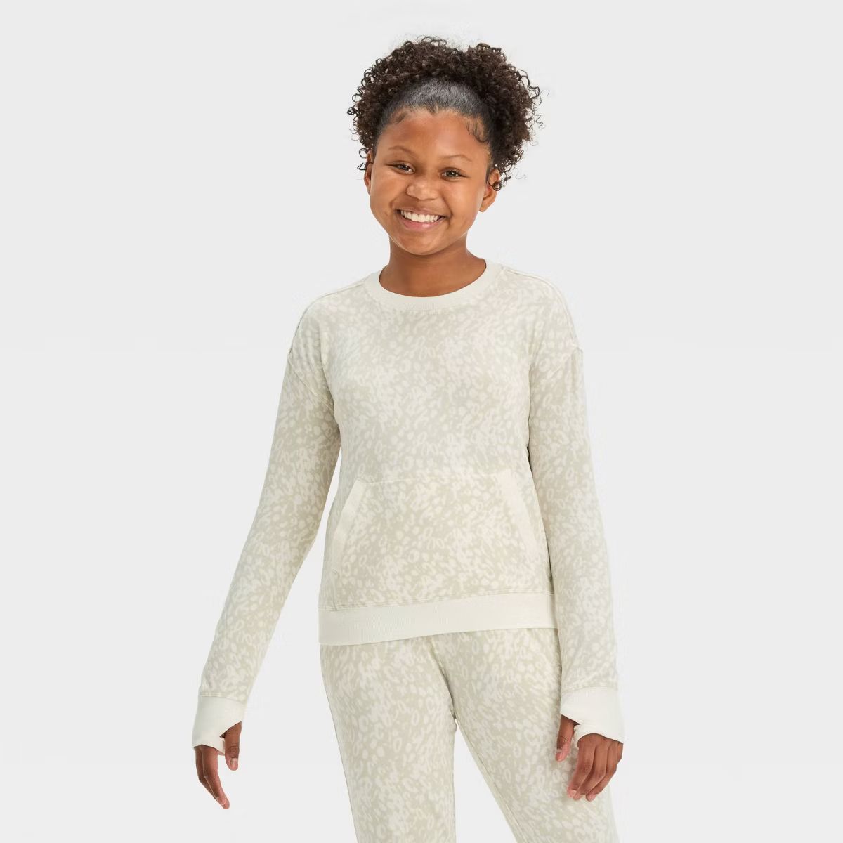 Girls' Cozy Soft Crewneck Sweatshirt - All In Motion™ | Target