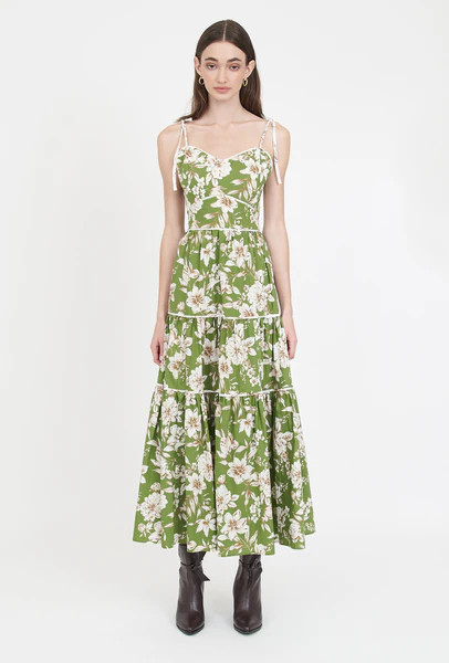 Saphina Dress - Green Magnolia | Christy Lynn