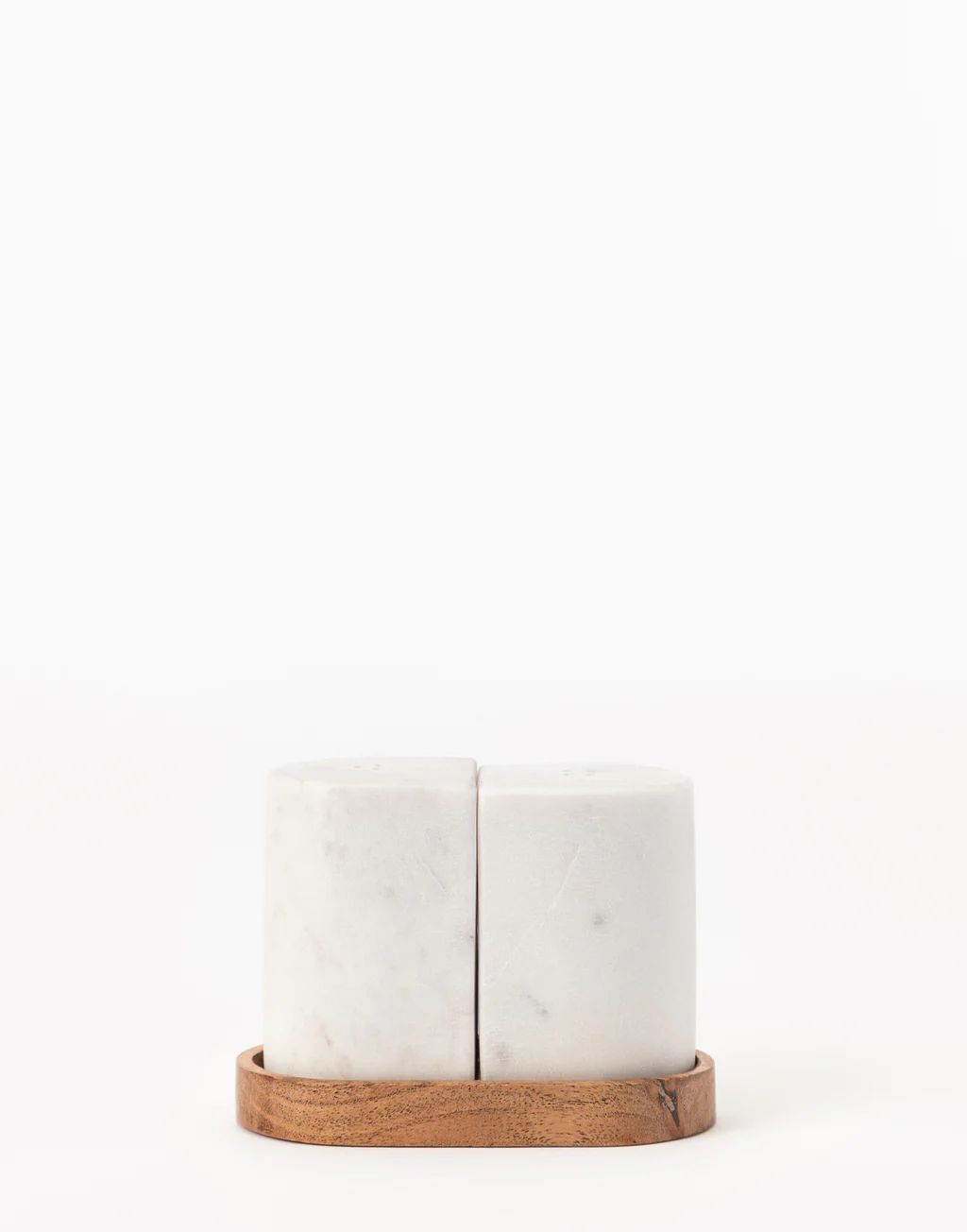 Marble Salt & Pepper Shakers with Wood Tray | McGee & Co.