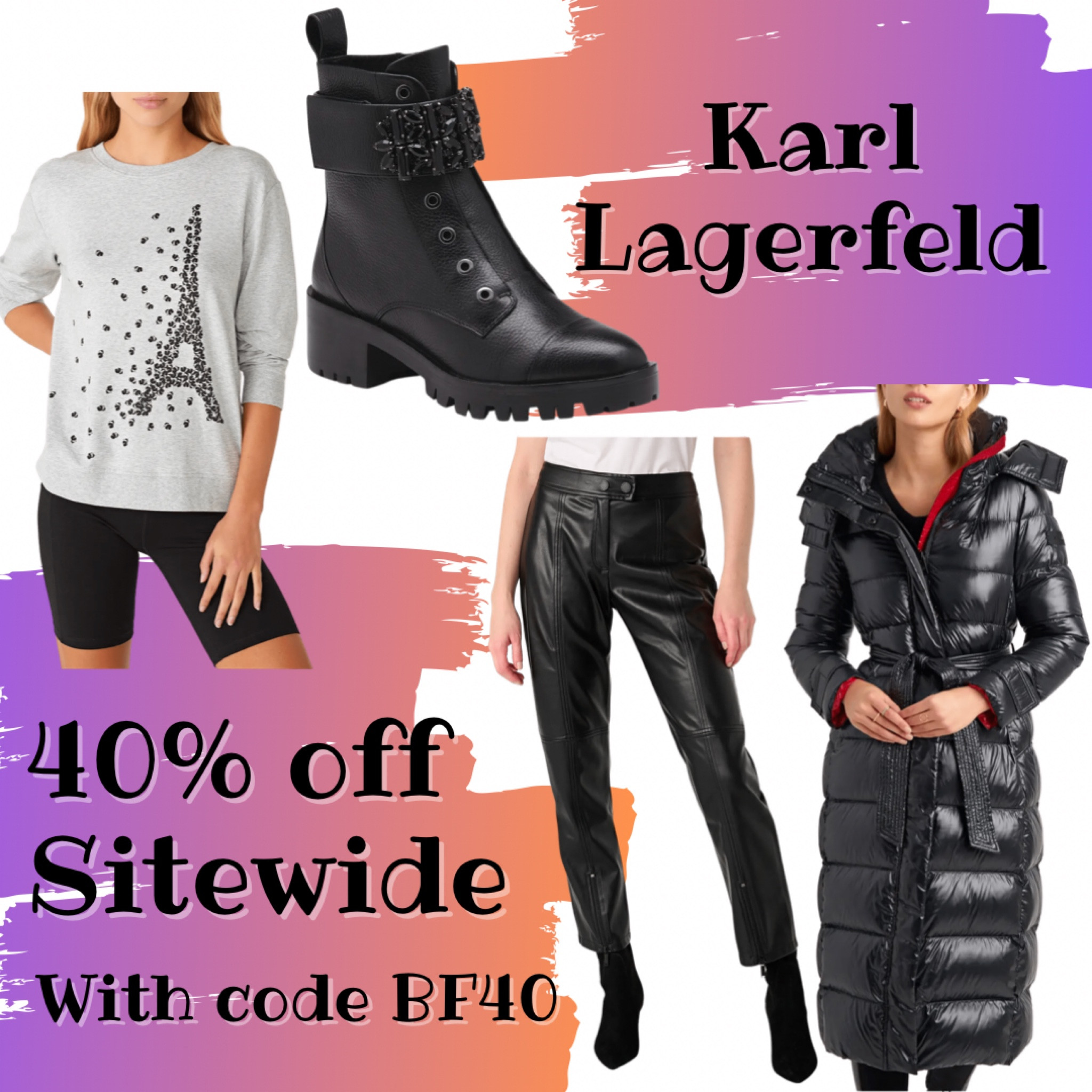 Buy FAUX LEATHER ANKLE ZIPPER PANTS Online - Karl Lagerfeld Paris