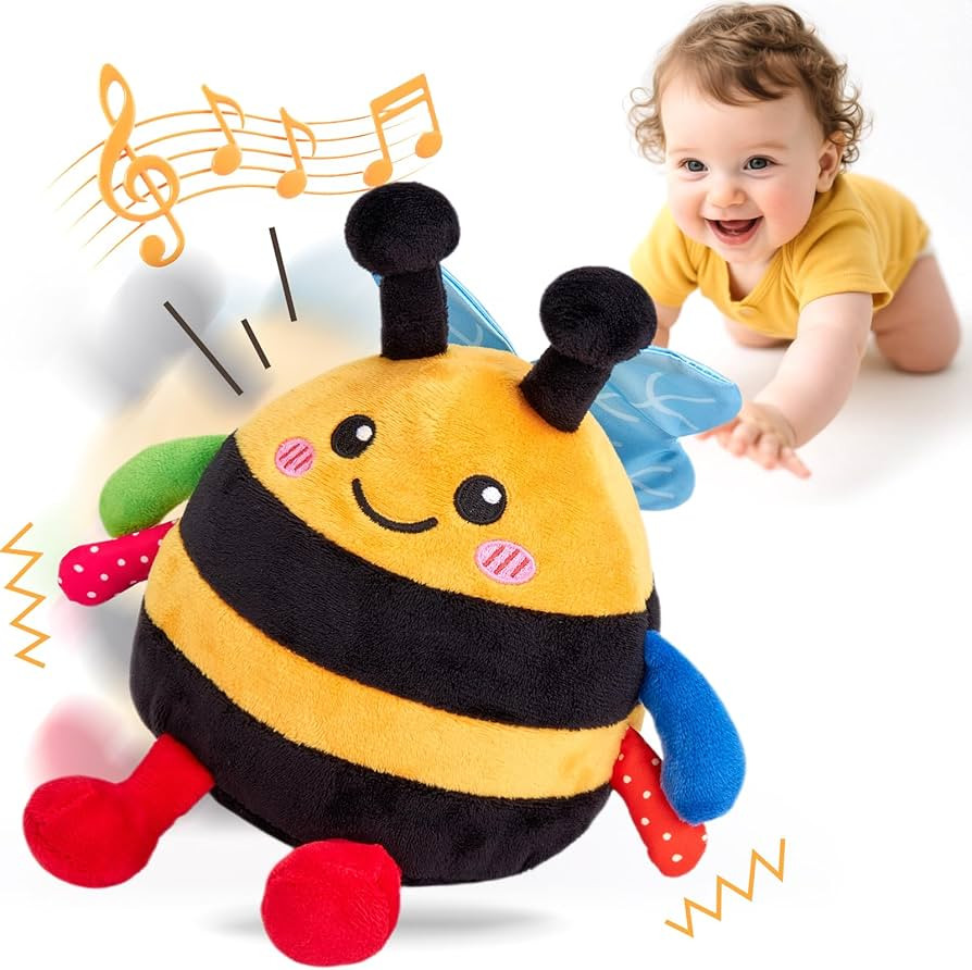 hahaland Baby Toy for 6 + 12 18 Months – Crawling Musical Dancing Bouncing Learning Bee Plush, ... | Amazon (US)