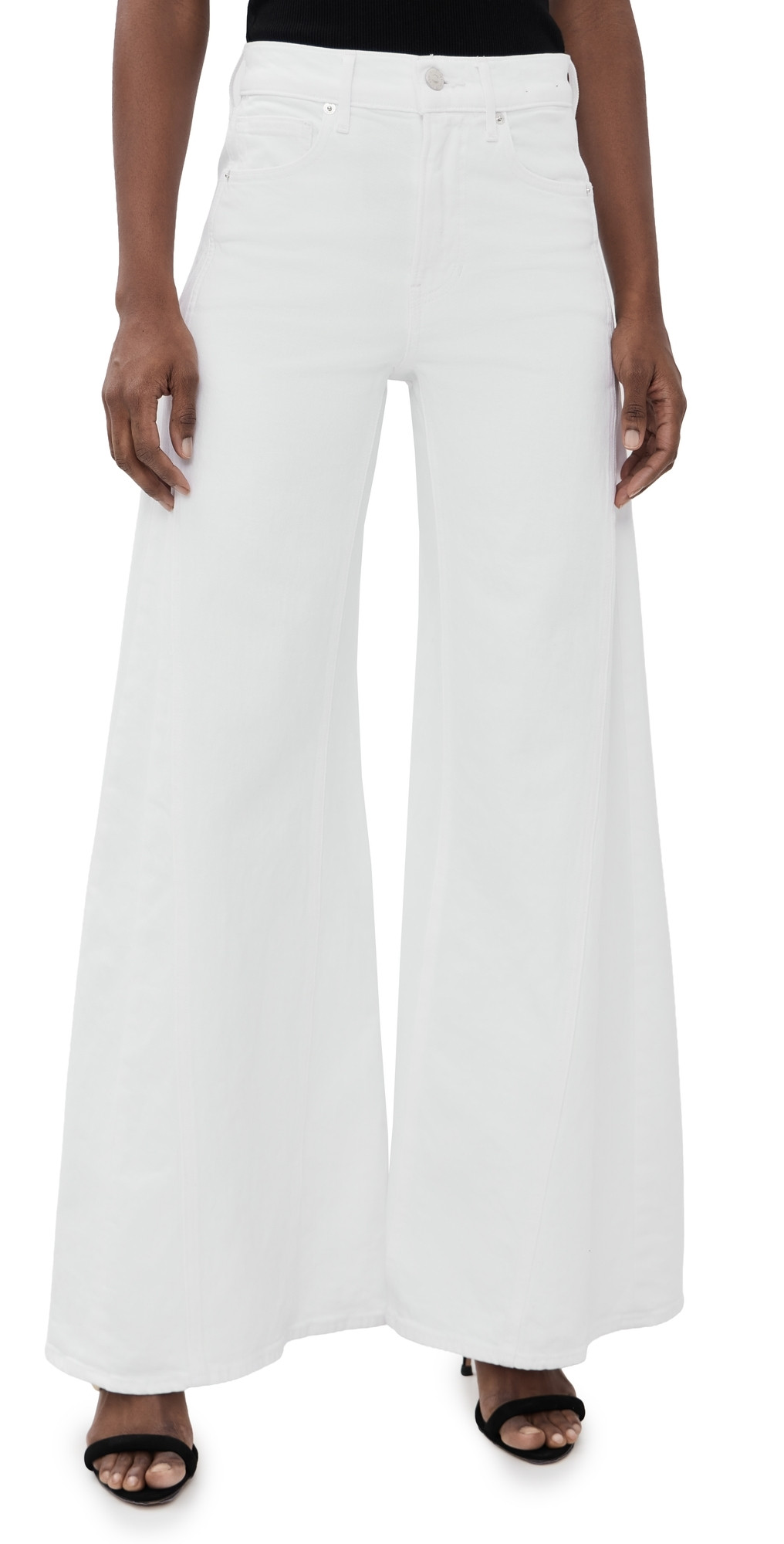 Veronica Beard Jean Vicki Extra Wide Leg Jeans White 25 | Shopbop
