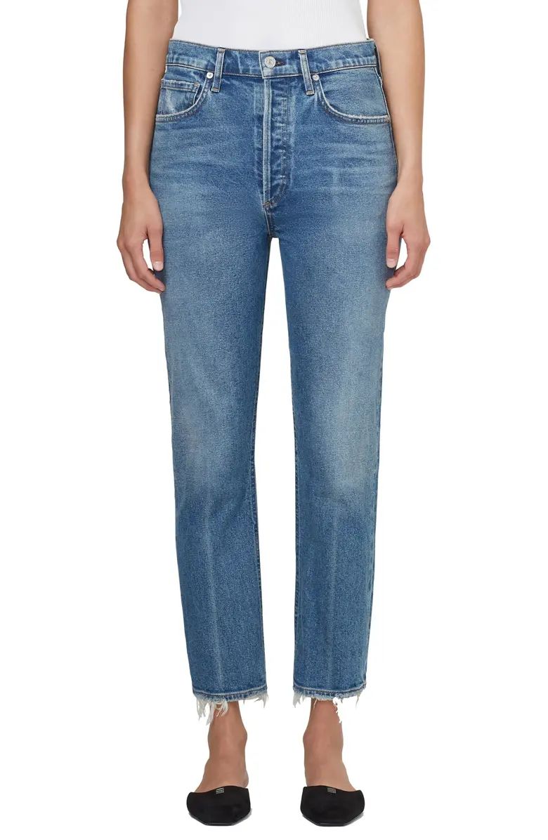 Citizens of Humanity Jolene High Waist Slim Straight Leg Jeans | Nordstrom | Nordstrom Canada