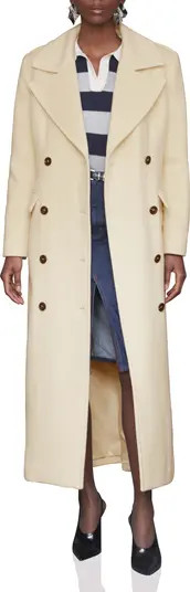 Avec Les Filles Double Breasted Tailored Maxi Coat | Nordstrom | Nordstrom