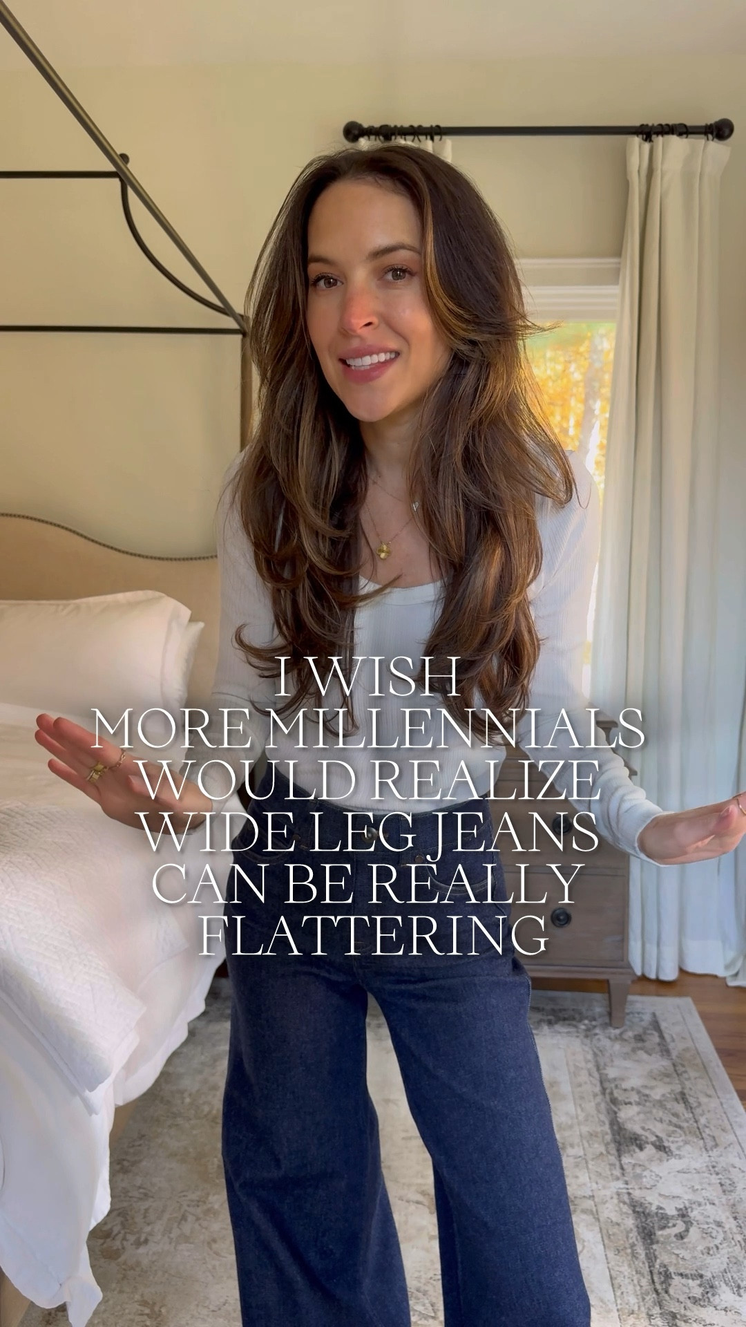 Spanx wide leg jeans, use code TARABISHYXSPANX for 15% off sitewide. These are so comfortable (they feel like leggings) and so flattering. They run true to size, wearing XS in R length (I’m 5’5). 

Millennial outfit, how to style wide leg jeans, dark wash jeans, flattering jeans, postpartum jeans. 

#LTKSeasonal