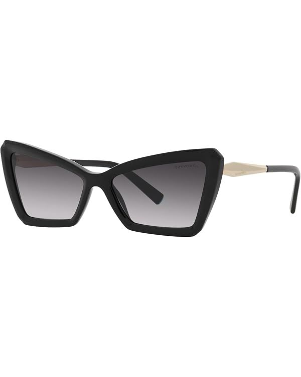 Tiffany & Co. TF 4203 80013C Black Plastic Cat-Eye Sunglasses Grey Gradient Lens | Amazon (US)