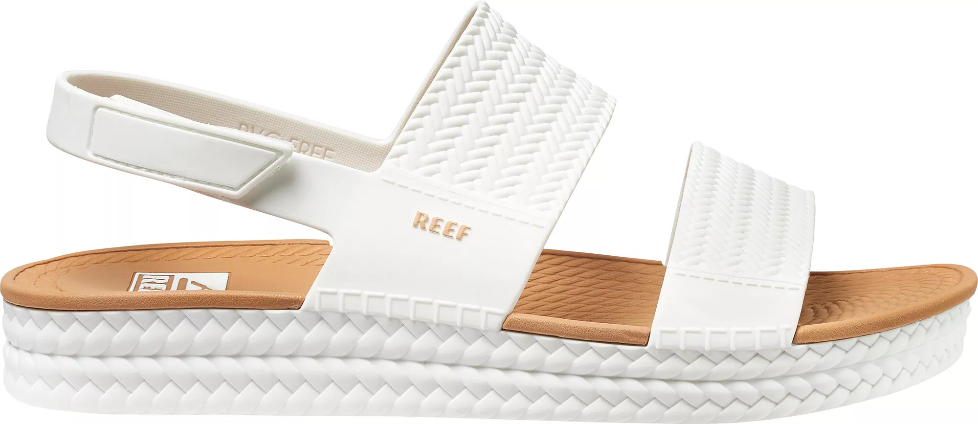 Reef Women's Water Vista Backstrap Sandals, Size 6, White/Tan | DICK'S Sporting Goods